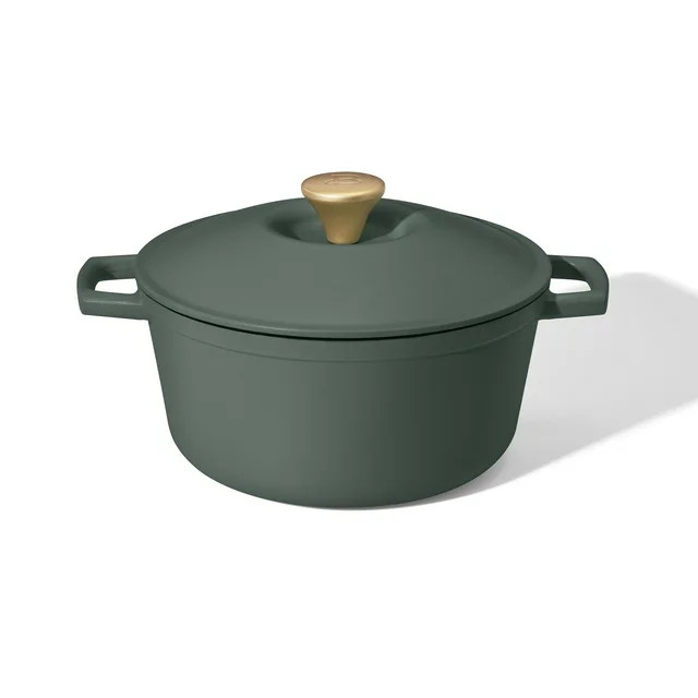 Beautiful 5 Quart Cast Iron Round Dutch Oven, Thyme Green by Drew Barrymore - Walmart.com | Walmart (US)