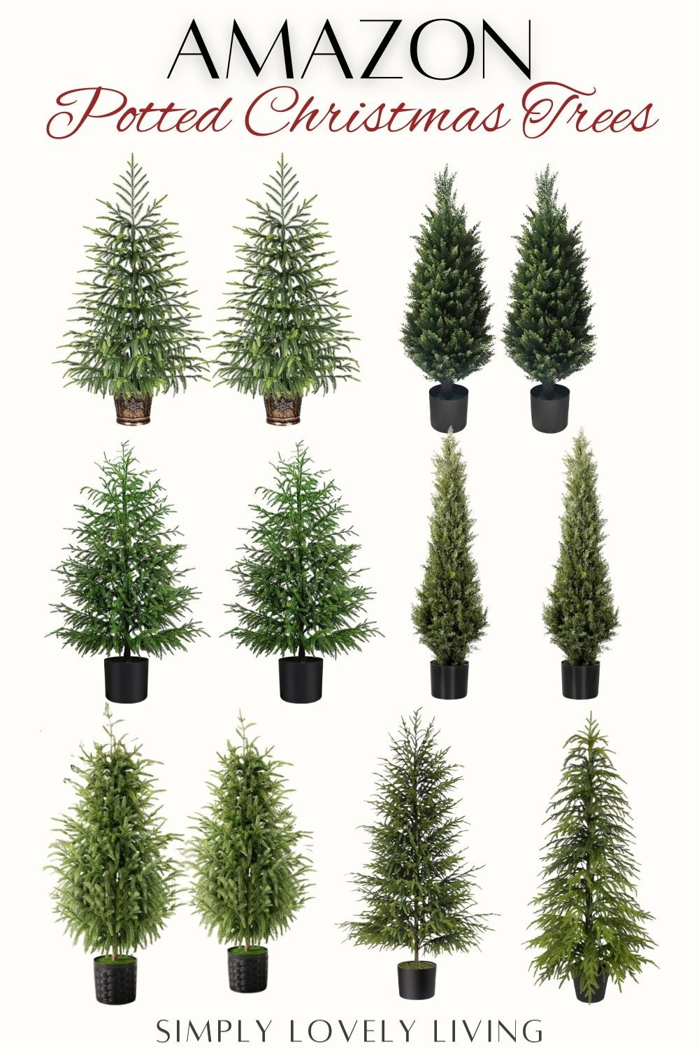 Amazon super realistic potted Christmas trees. Mini Christmas trees. Mini Norfolk trees. Mini cedar trees. #Christmas #LTKfind

#LTKHoliday #LTKHome #LTKSeasonal