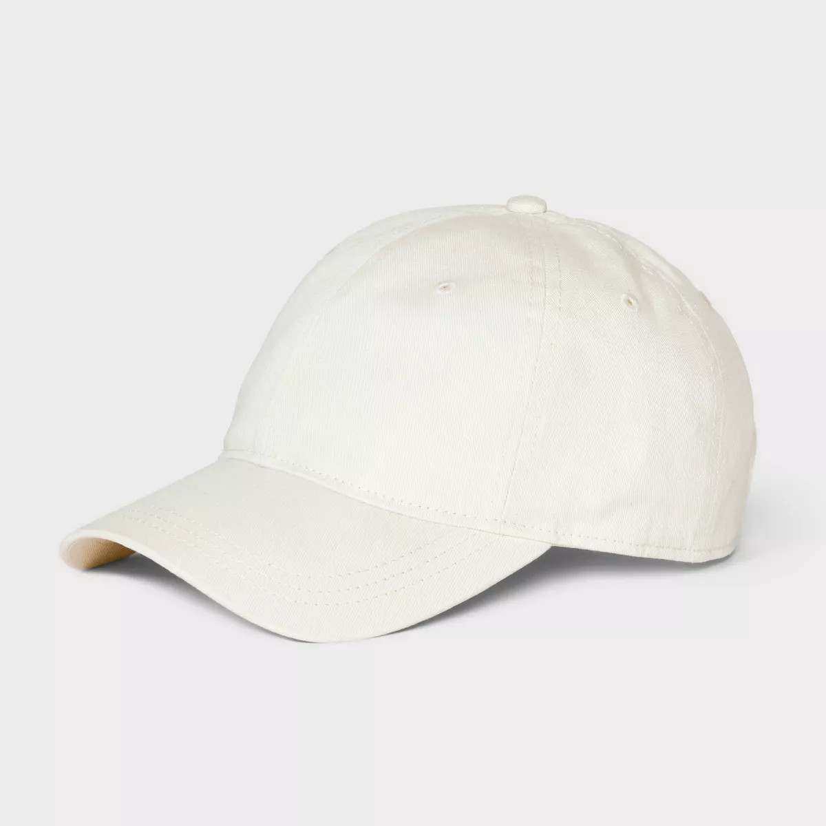 Twill Baseball Hat - Universal Thread™ Cream: Cotton Midweight Adjustable Woven Cap | Target