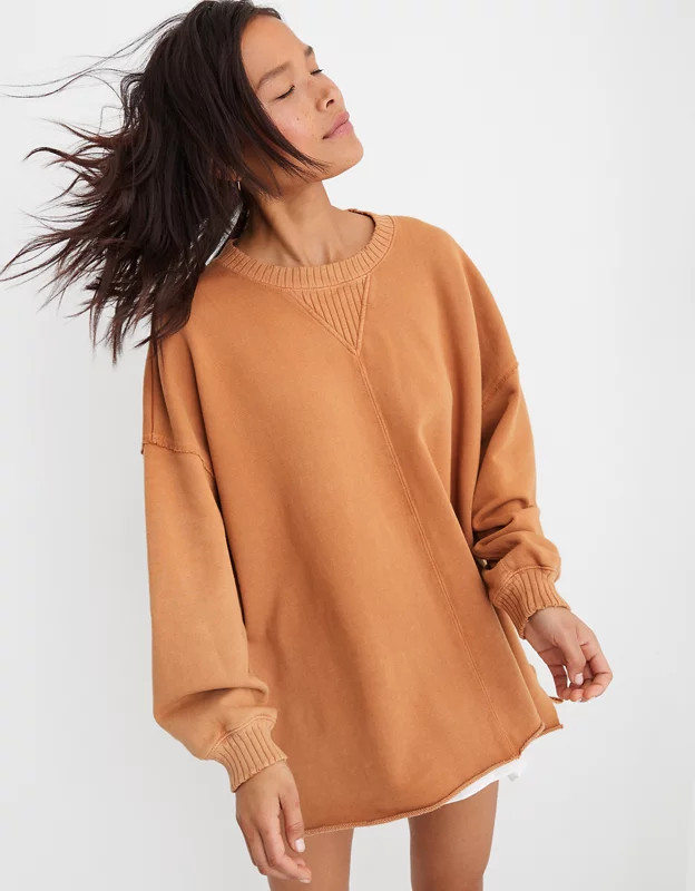 Aerie Down-To-Earth Oversized Sweatshirt | American Eagle Outfitters (US & CA)