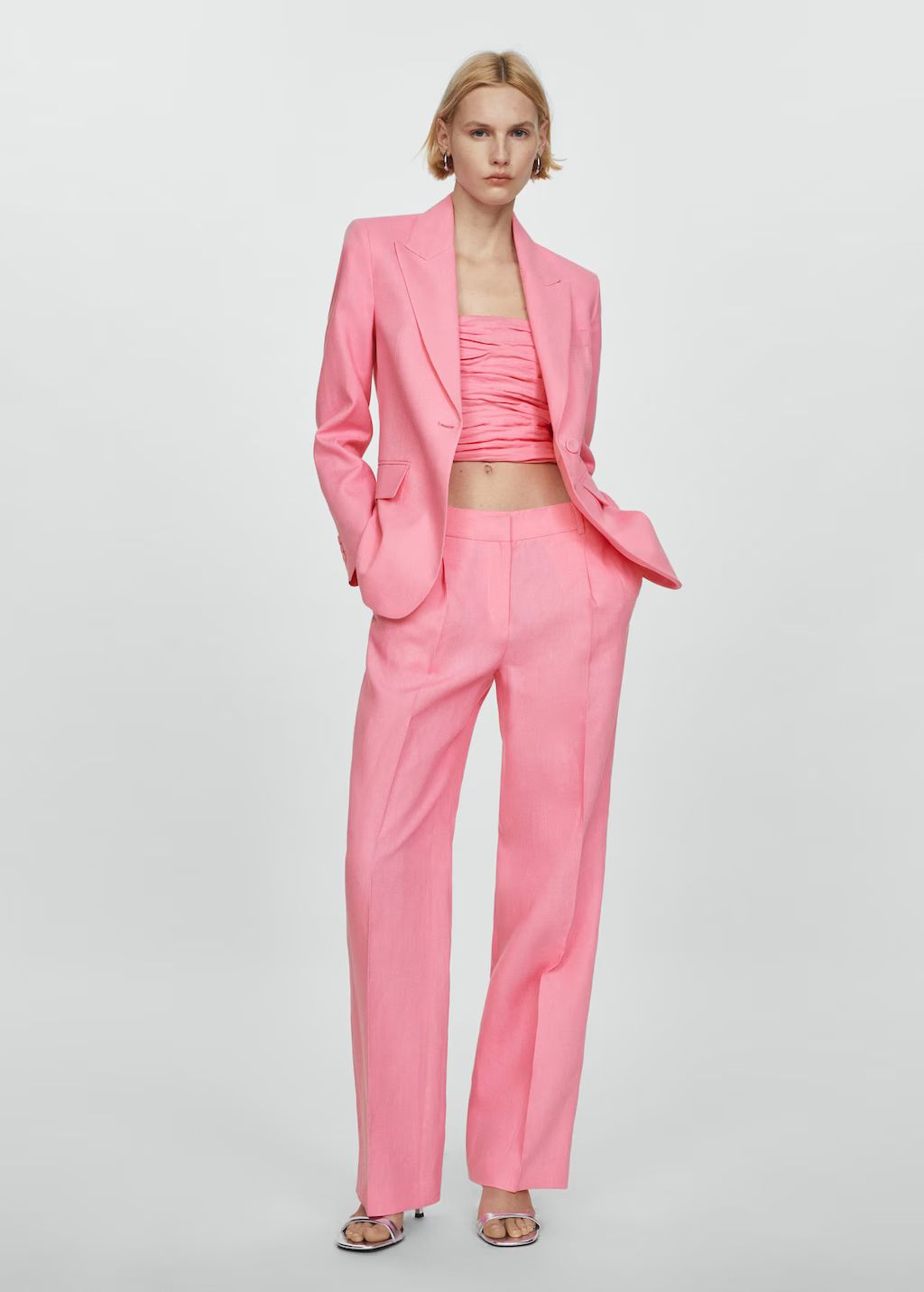 linen suit pants -  Women | Mango USA | MANGO (US)