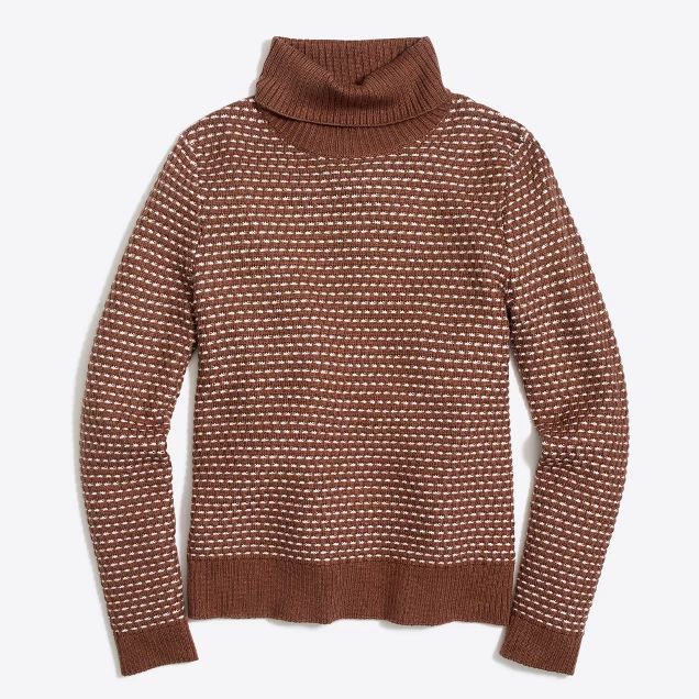 Textured turtleneck sweater | J.Crew Factory