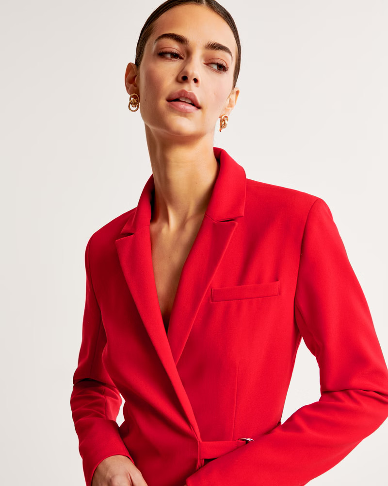 Side-Belt Blazer Mini Dress | Abercrombie & Fitch (US)