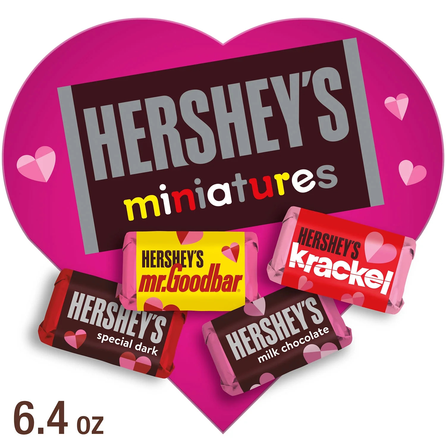 Hershey's Miniatures Assorted Chocolate Valentine's Candy, Gift Box 6.4 oz | Walmart (US)