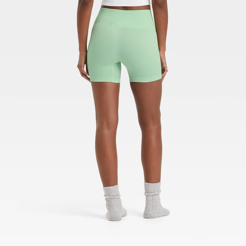 Women's Seamless Ribbed Bike Shorts - Colsie™ | Target