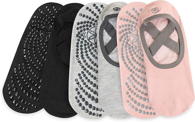 Gaiam Grippy Studio Yoga Socks for Extra Grip in Standard or Hot Yoga | Amazon (US)