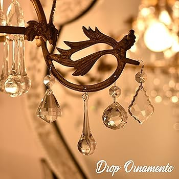 IndianShelf 20 Glass Christmas Ornaments- Clear Glass Ornaments- Chandelier Crystals- Chandelier ... | Amazon (US)