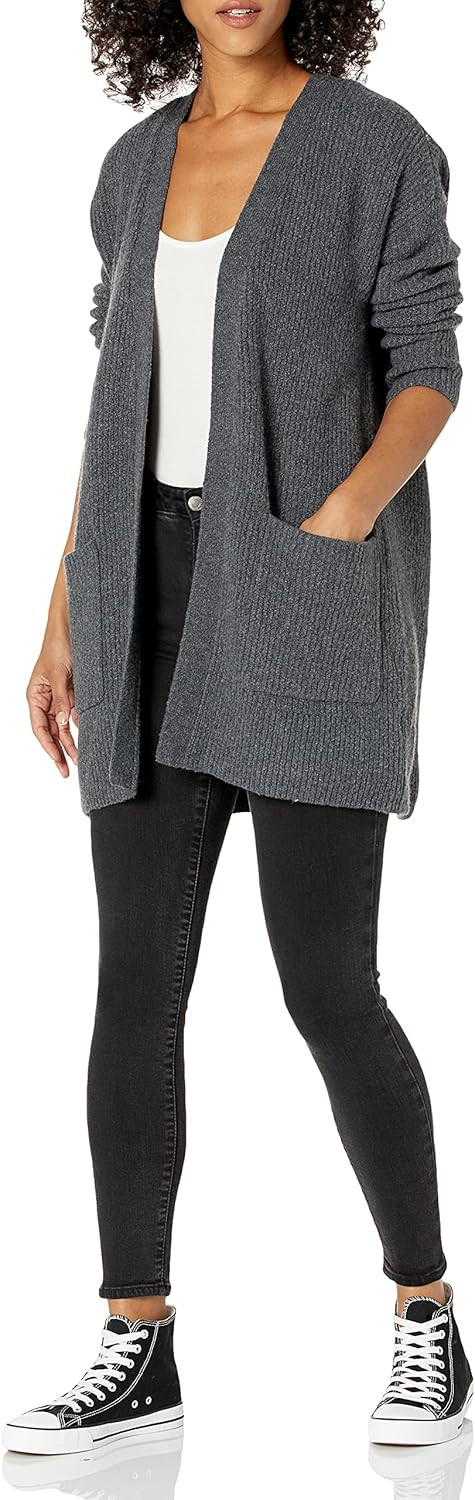 Goodthreads Women's Oversized Boucle Shaker Stitch Cardigan Sweater | Amazon (US)