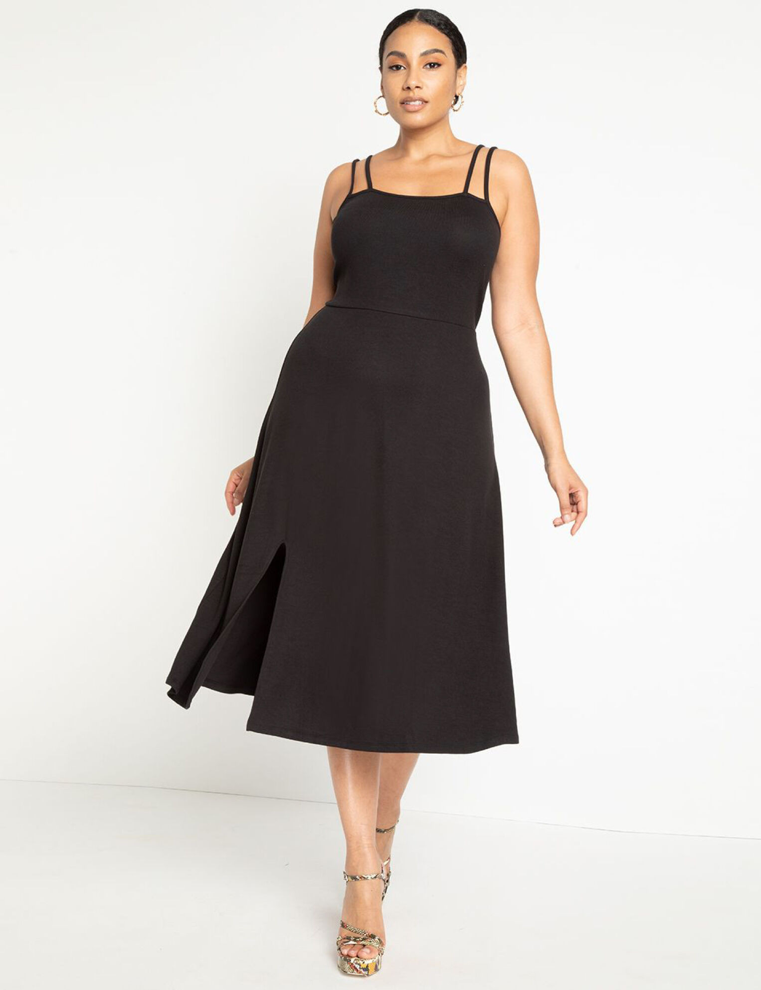 Knit Dress With Slit | Eloquii