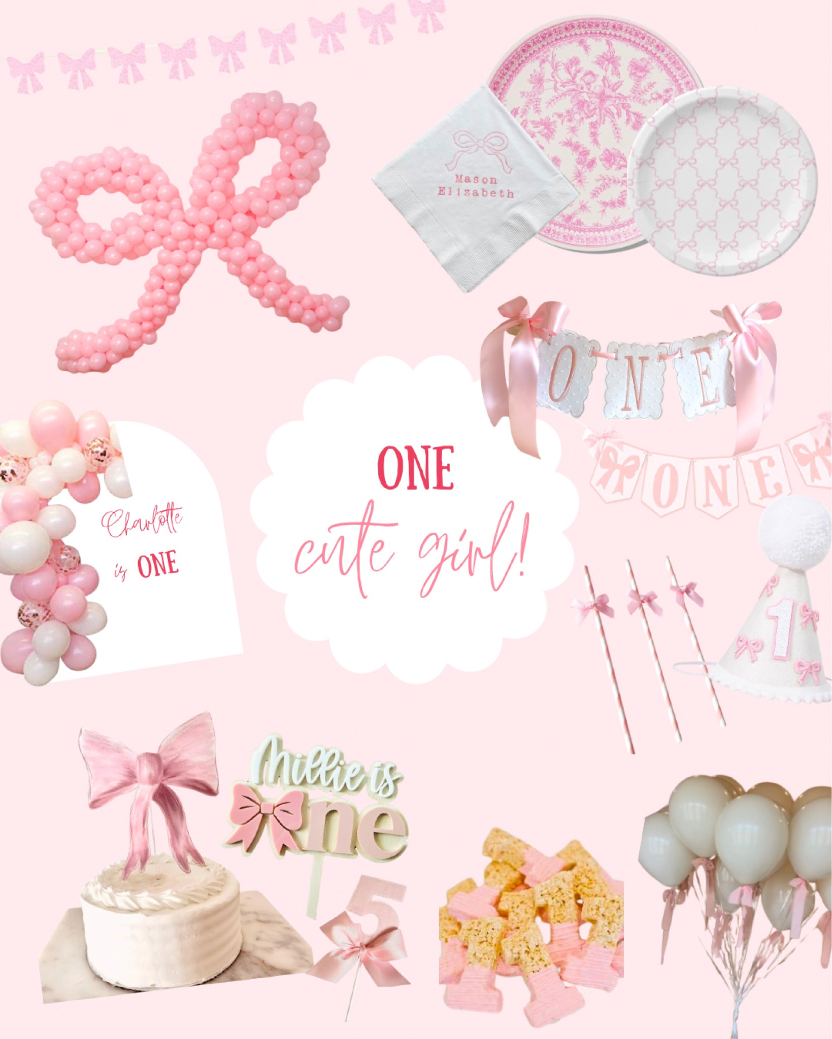One Cute Girl!! This was almost my daughter’s first birthday theme - and I still love it so much I may use it for her second birthday! The ultimate coquette, cutesy, pink party of any girl’s dreams! 🩷✨

#LTKBaby #LTKParties #LTKKids
