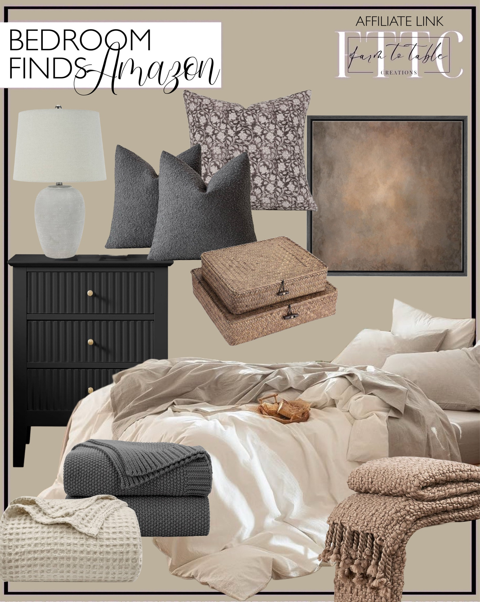 Amazon Bedroom Finds. Follow @farmtotablecreations on Instagram for more inspiration.

Cotton Linen Sheet Set. Duvet Cover. Pillow Covers. Boucle Pillow Cover. Abstract Wall Art. Waffle Weave Blanket. Dark Gray Throw Blanket. Chunky Knit Throw. Fluted Three Drawer Nightstand. Distressed Table Lamp. Storage Boxes. 

Bedroom Finds | Living Room | Bedroom Furniture | nightstands | Home Decor| Fireplace Decor | Spring Refresh |  Bedroom Finds | Neutral Stems | Spring Stems | Bookshelf Decor | Bedroom Space | Cozy Corner | Bathroom | Curated Entryway | Spring  Decor | End of Year Clearance | Trending Decor | Viral Decor | Amazon Holiday | Bedroom corner | Coffee Table Decor | Neutral Decor | Fall Stem Sale | Target Finds | Skinny Bench | Bedroom | Living Room | Breakfast Nook | Amazon Home | Target Sale | Loloi Rugs | Magnolia Home | console table | console table styling | faux stems | entryway space | front porch decor | neutral decor | entryway decor | cozy home | affordable decor |  home decor | home inspiration | console styling | entryway rug | cozy moody home | moody home decor | neutral home | bathroom decor | living room | spring decor | Hearth & Hand | Studio McGee




#LTKFindsUnder50 #LTKSaleAlert #LTKHome