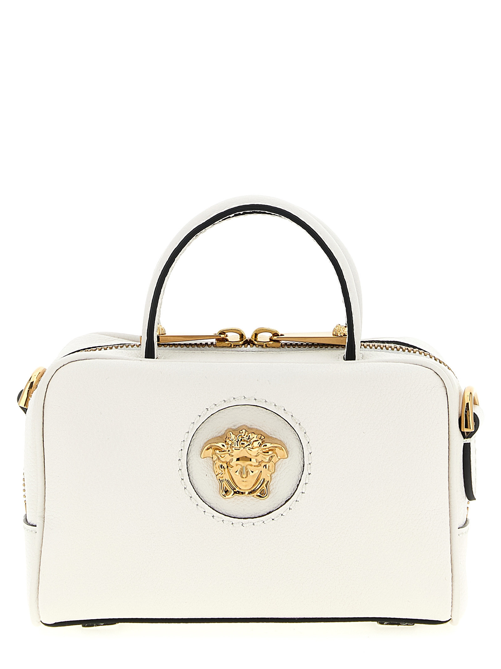 Versace La Medusa mini handbag White Calfskin Leather (bos Taurus) Hand Bags - Women | Italist.com US