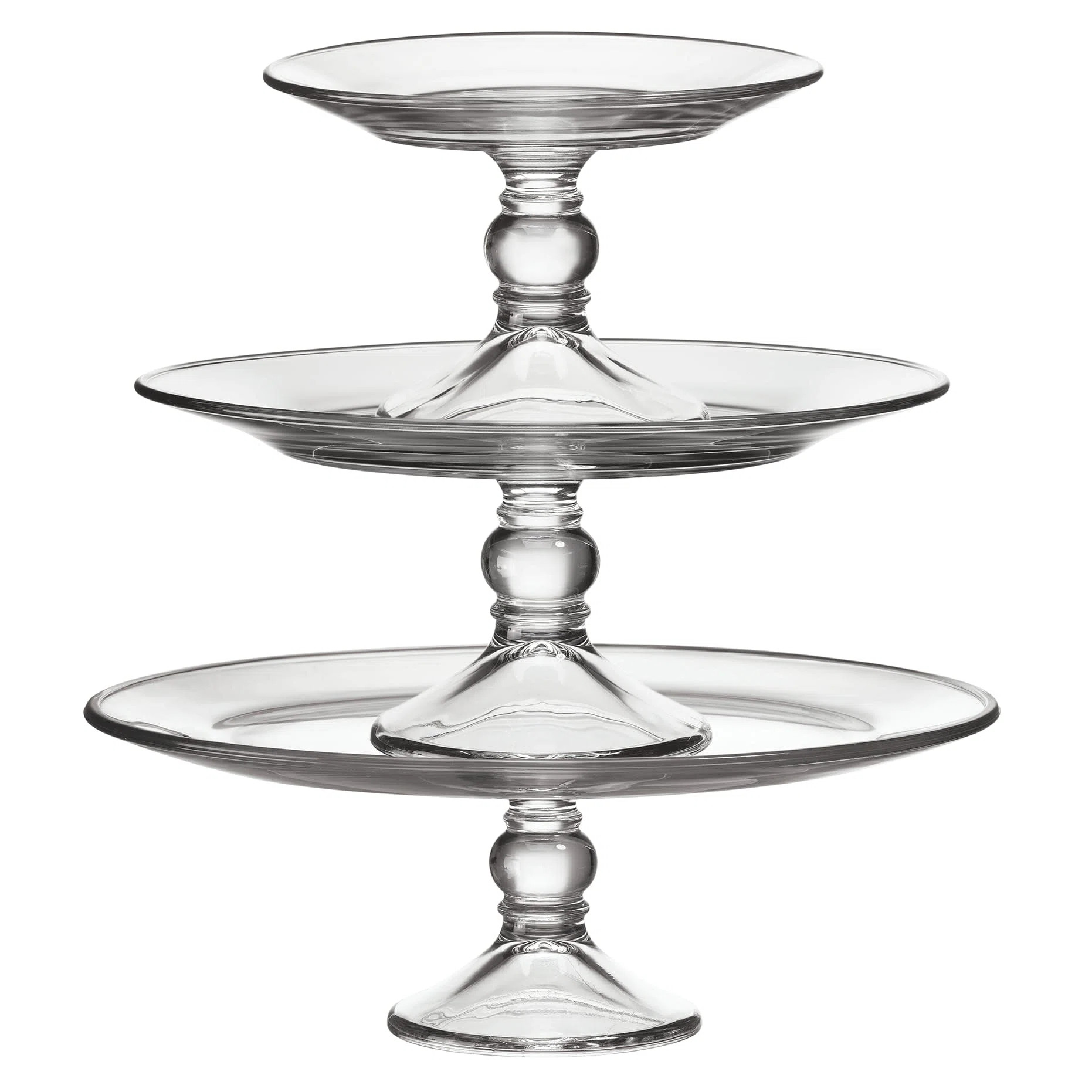 Libbey Selene 3-Tier Glass Footed Server Set | Wayfair | Wayfair North America