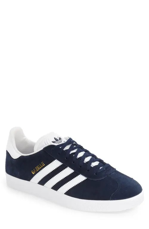 adidas Gazelle Sneaker in Collegiate Navy/white/gold Met at Nordstrom, Size 11 | Nordstrom