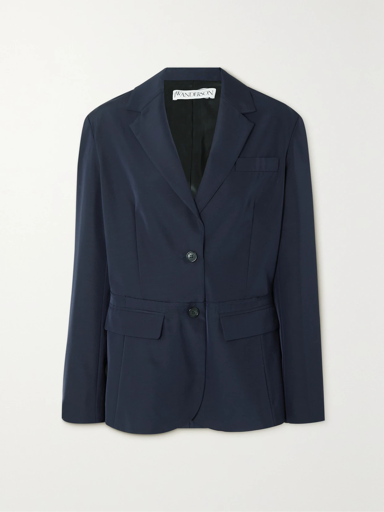 JW Anderson - Paneled Faille Blazer - Blue | NET-A-PORTER (US)