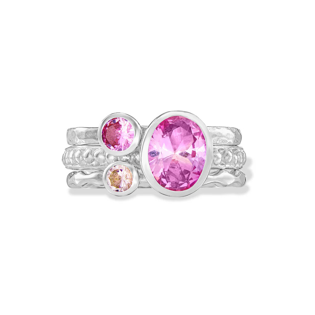 Blush Twinkle Stacking Rings | Dower & Hall