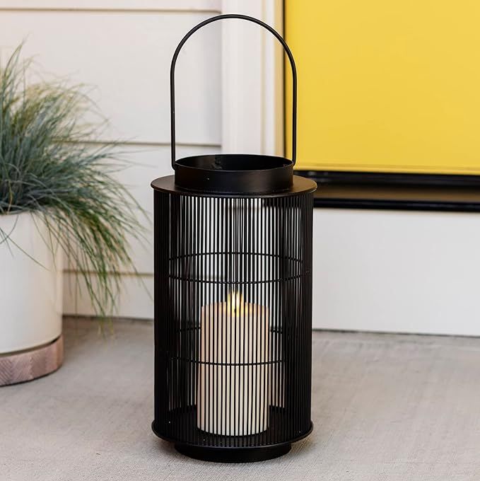 LampLust Outdoor Lantern Decorative Outdoor Patio Decor, 12 Inch Candle Lantern, Black Metal, Out... | Amazon (US)