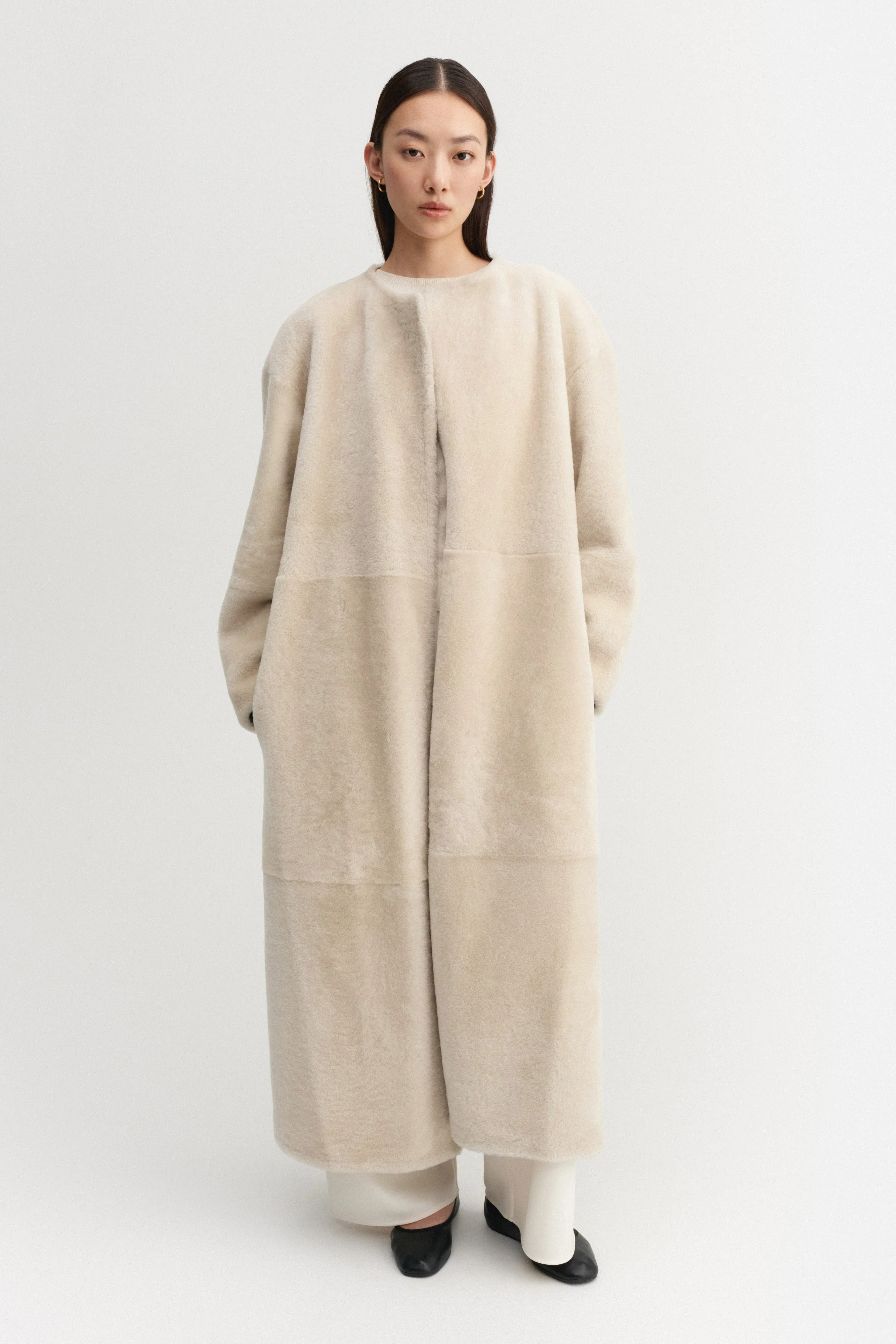 Shea Shearling Coat, vanilla | Almada Label