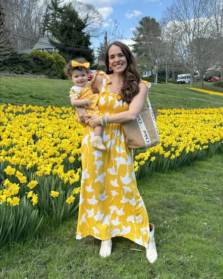 They say yellow is this season’s color. Camila and my matching yellow tie shoulder maxi dresses were a match with the daffodils in bloom! 🌸💛 #ltktargetfinds #ltkmommyandme

#LTKbaby #LTKfindsunder50 #LTKsalealert