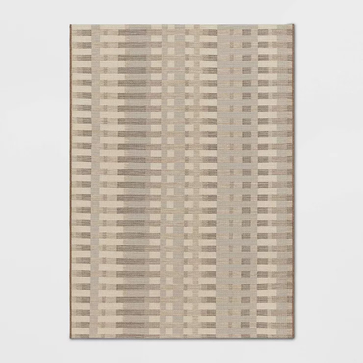 Beachside Grid Outdoor Rug Naturals – Threshold™ designed with Studio McGee | Target
