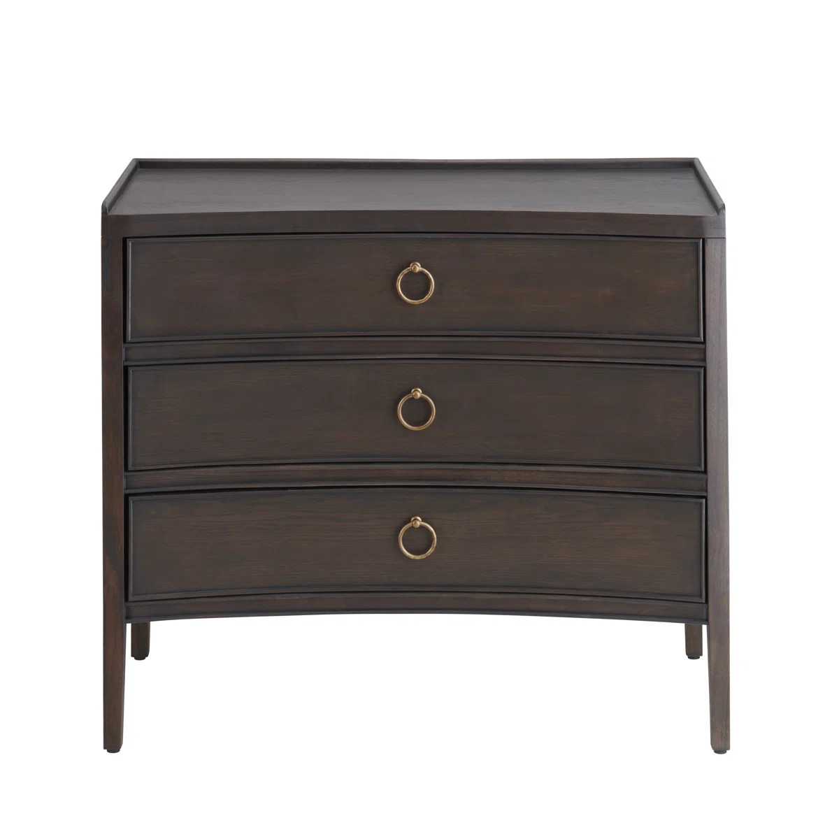 Kansas 3-Drawer Deep Brown Natural Wood Grain Accent Chest | Wayfair North America