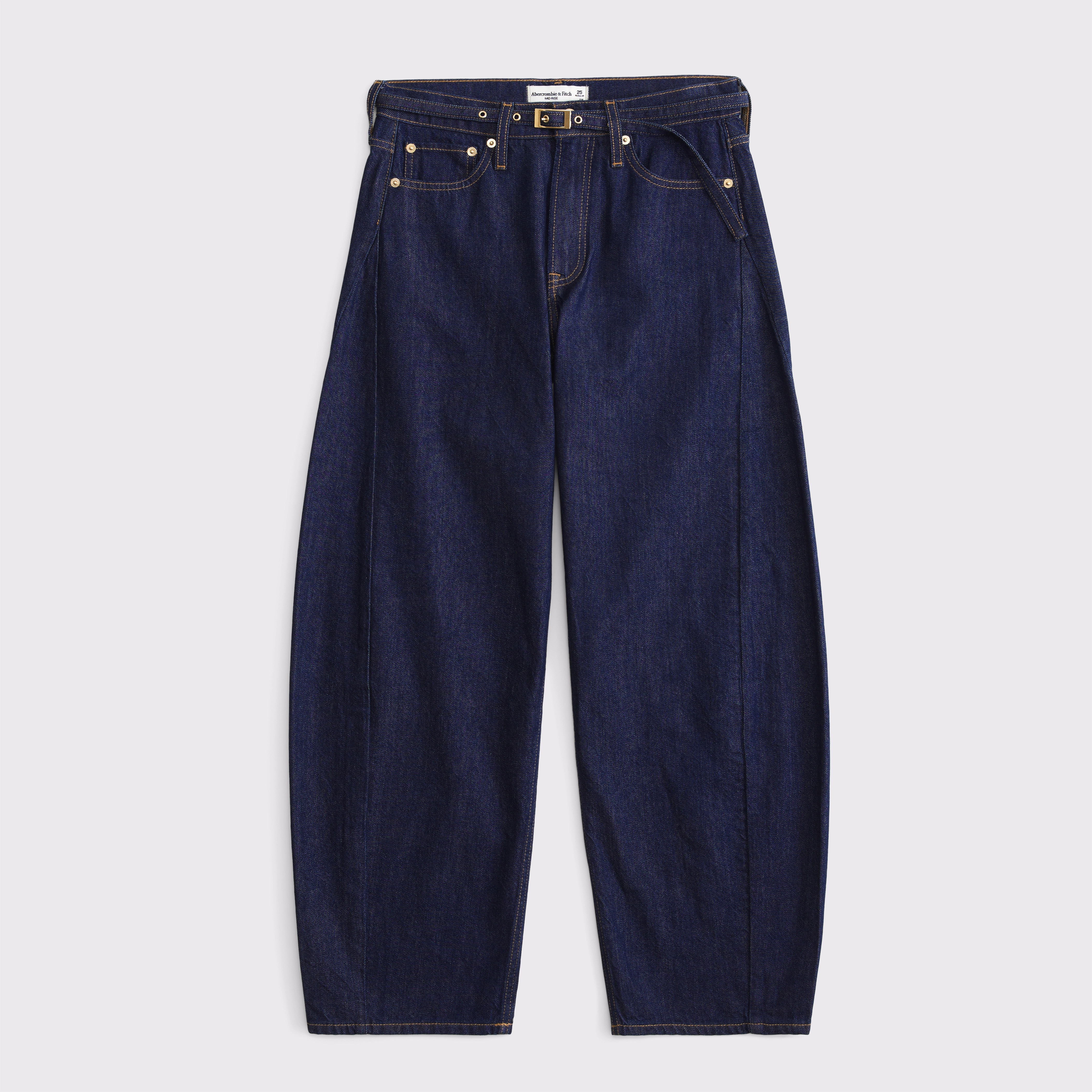 Mid Rise Barrel Jean | Abercrombie & Fitch (US)