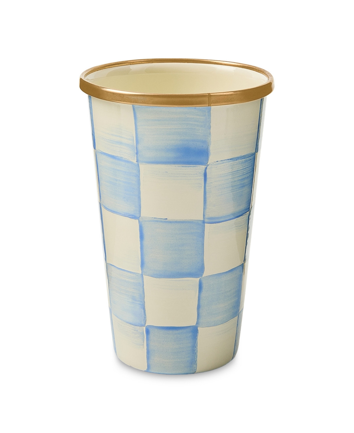 MacKenzie-Childs Sky Blue Check 10 oz. Tumbler - Sky Blue | Macy's