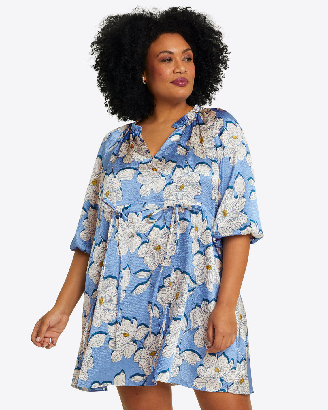 Kellie Babydoll Dress in Magnolia Shadows | Draper James (US)