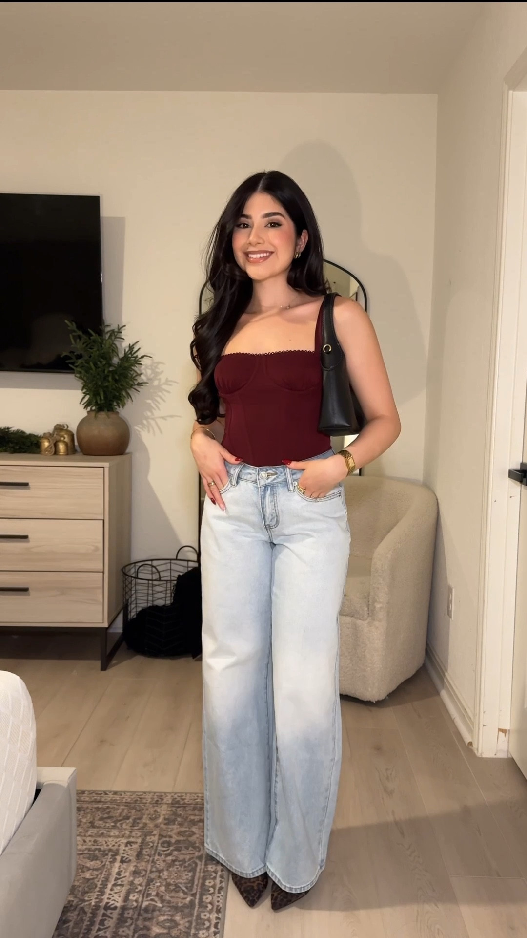 Date night outfit 🌹(top: xs, jeans:xs) 

#LTKootd #LTKPetite