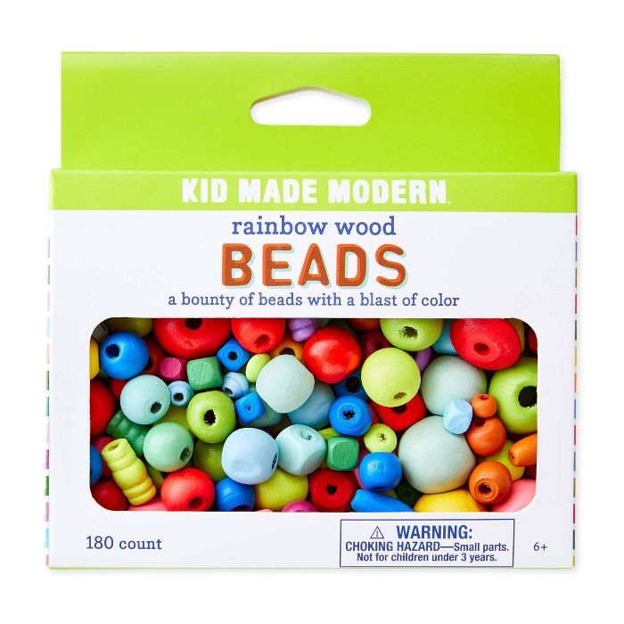 Kid Made Modern 180ct Colored Wood Beads | Target