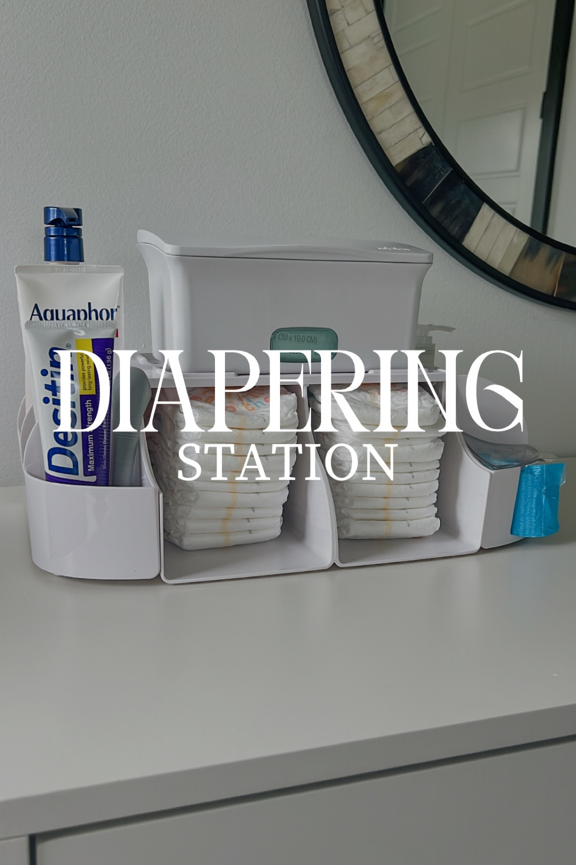 Diapering Station Organizer // nursery organization, changing table, changing pad 

#LTKbaby #LTKhome #LTKfindsunder50