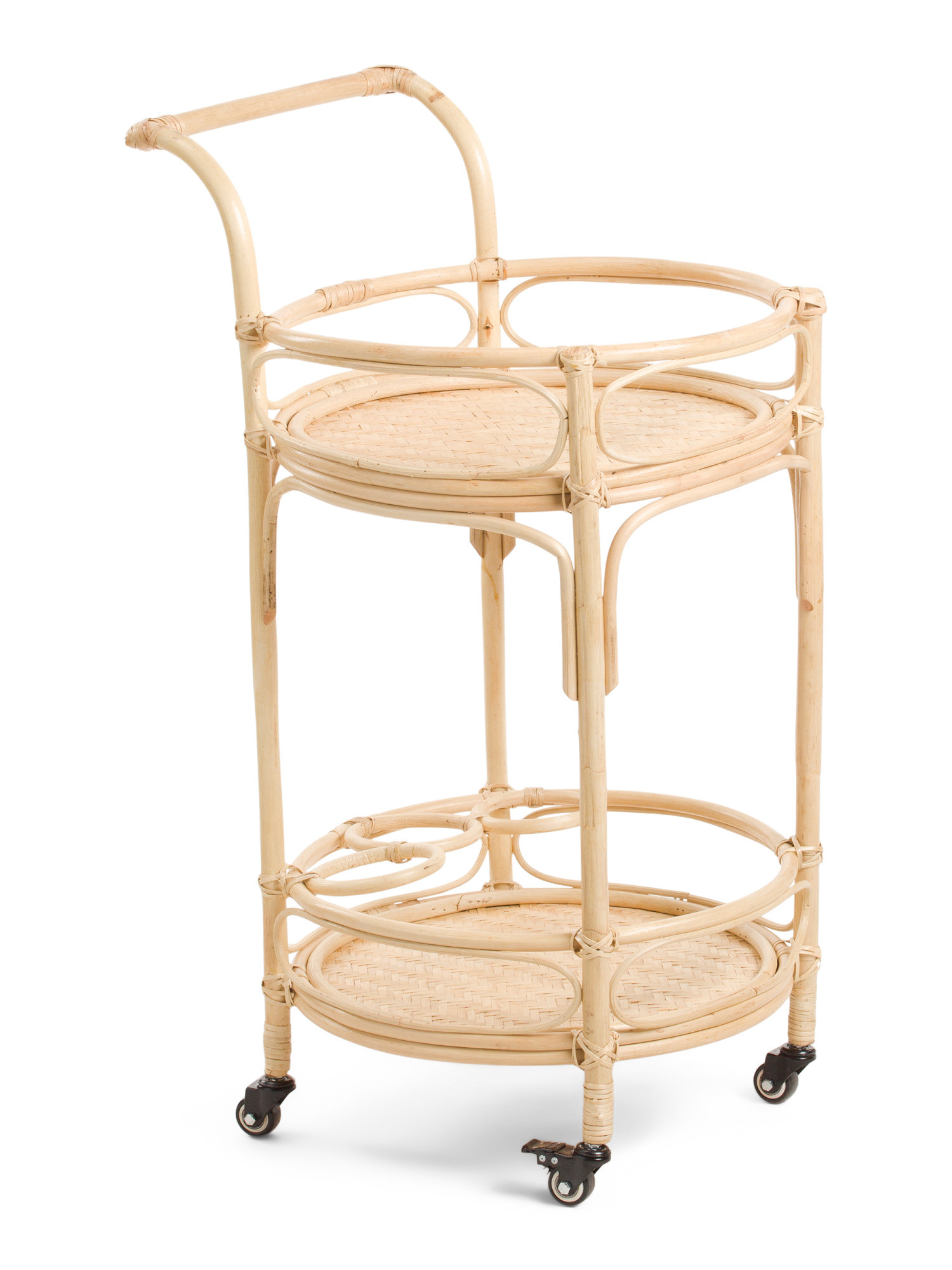 36in Rattan Trolley With Bamboo Woven On The Base | Mother's Day Gifts | Marshalls | Marshalls