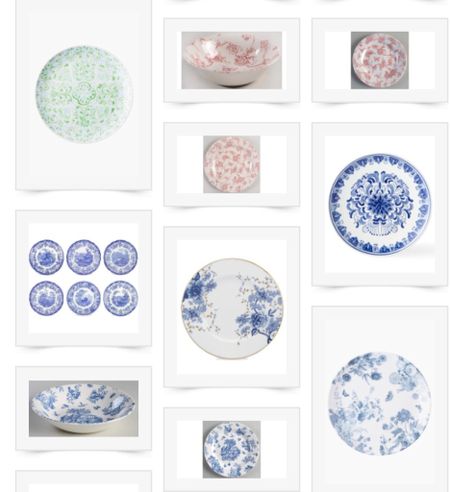 Pretty plates. 
Toile,  chinoiserie and vintage looking plates.  My "Queen's Toile" in blue and pink.  Collect or gift to a new bride  

#LTKhome #LTKFind #LTKwedding