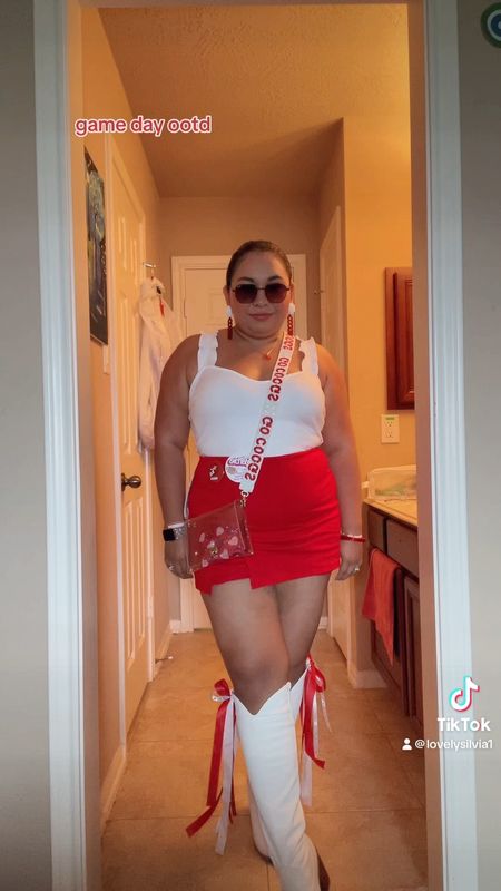 Game day ootd 

College game day, game day outfit, game day ootd, red & white game day outfit, football game outfit, football outfit

#LTKfindsunder50 #LTKstyletip #LTKmidsize