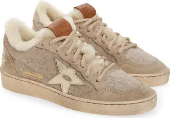 Ball Star Wool Wool & Faux Shearling Sneaker (Women) | Nordstrom