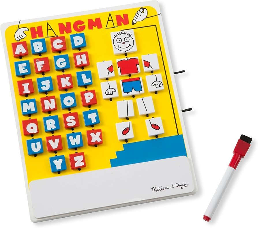 Melissa & Doug Flip to Win Travel Hangman Game - White Board, Dry-Erase Marker | Amazon (US)