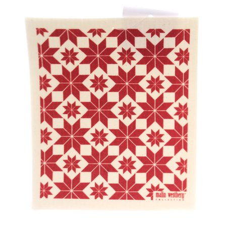 Swedish Dish Cloth RED QUILT Fabric Absorbent Kitchen Eco Friendly 8046624 | Walmart (US)