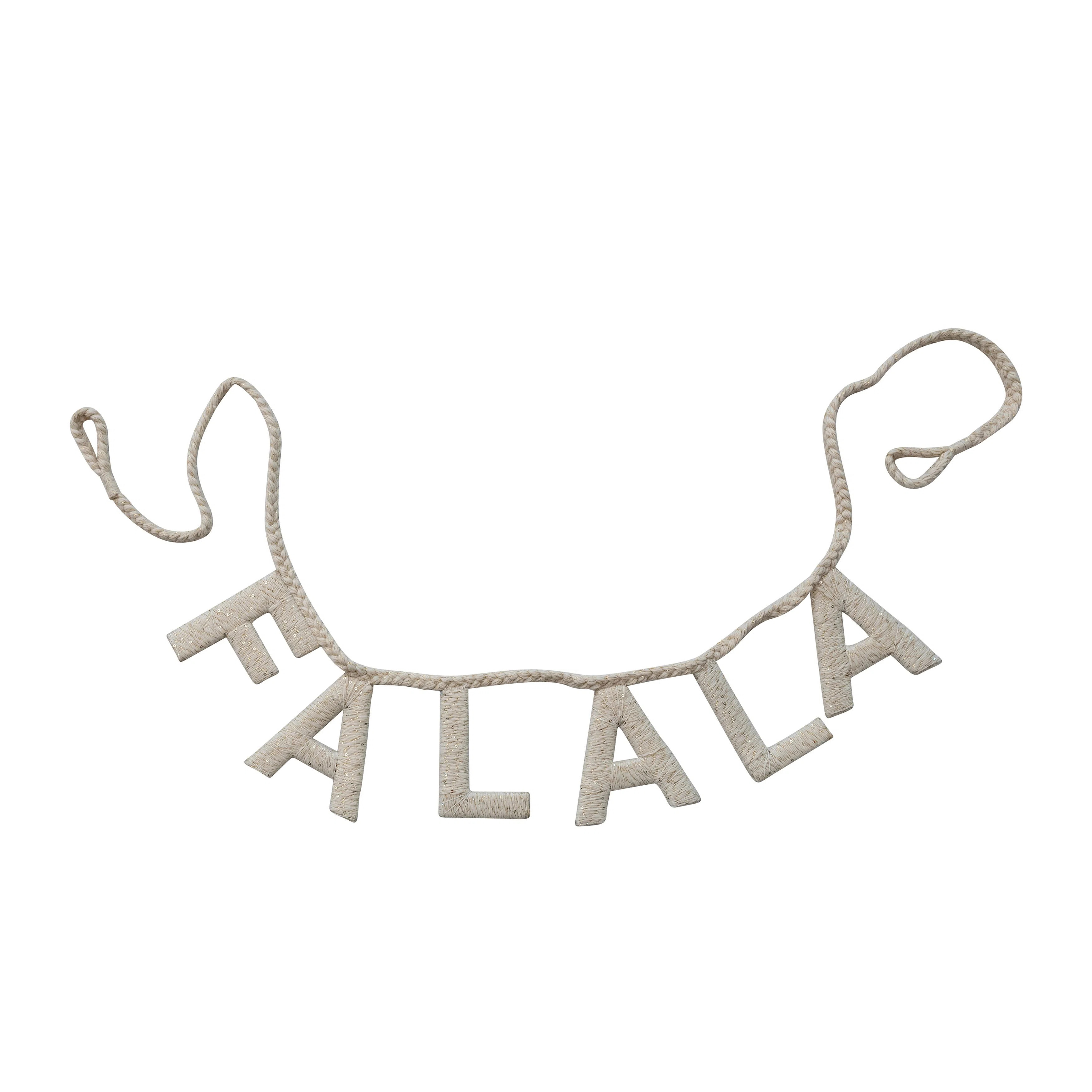 Handmade Cotton Blend Braided Holiday Garland With Sequins "FALALA | Wayfair North America