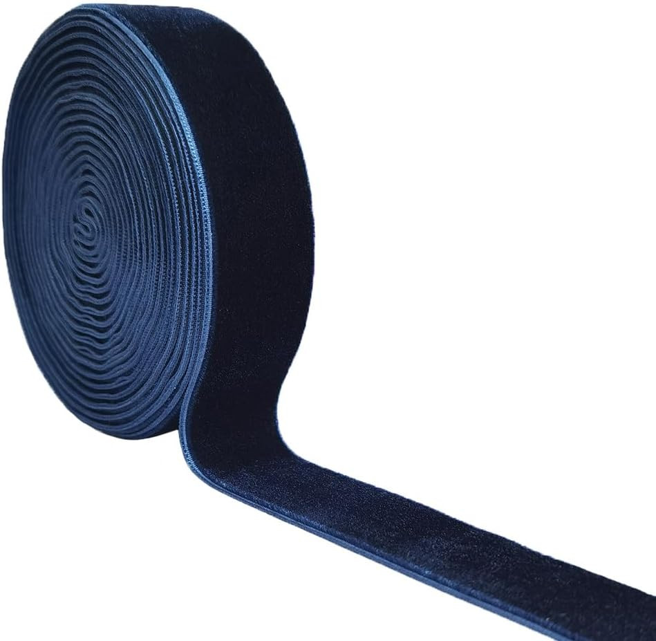 Wedding Christmas Valentin's Day Gift Box DIY Craft Décor Velvet Ribbon(Navy, 1''x2Yards) | Amazon (US)