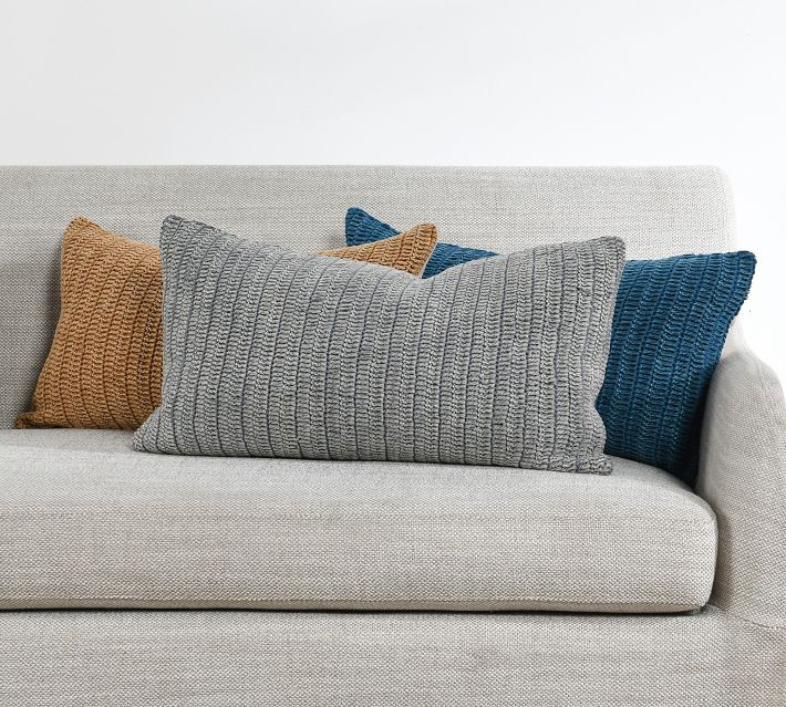 Paca Belgian Flax Linen Handknit Pillow | Pottery Barn (US)