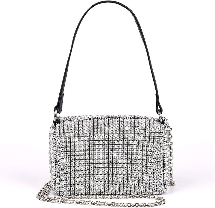 Bling Bling Crystals Evening Clutch Bag for Women Girls Sparkling Crossbody Bag Wedding Prom Part... | Amazon (US)