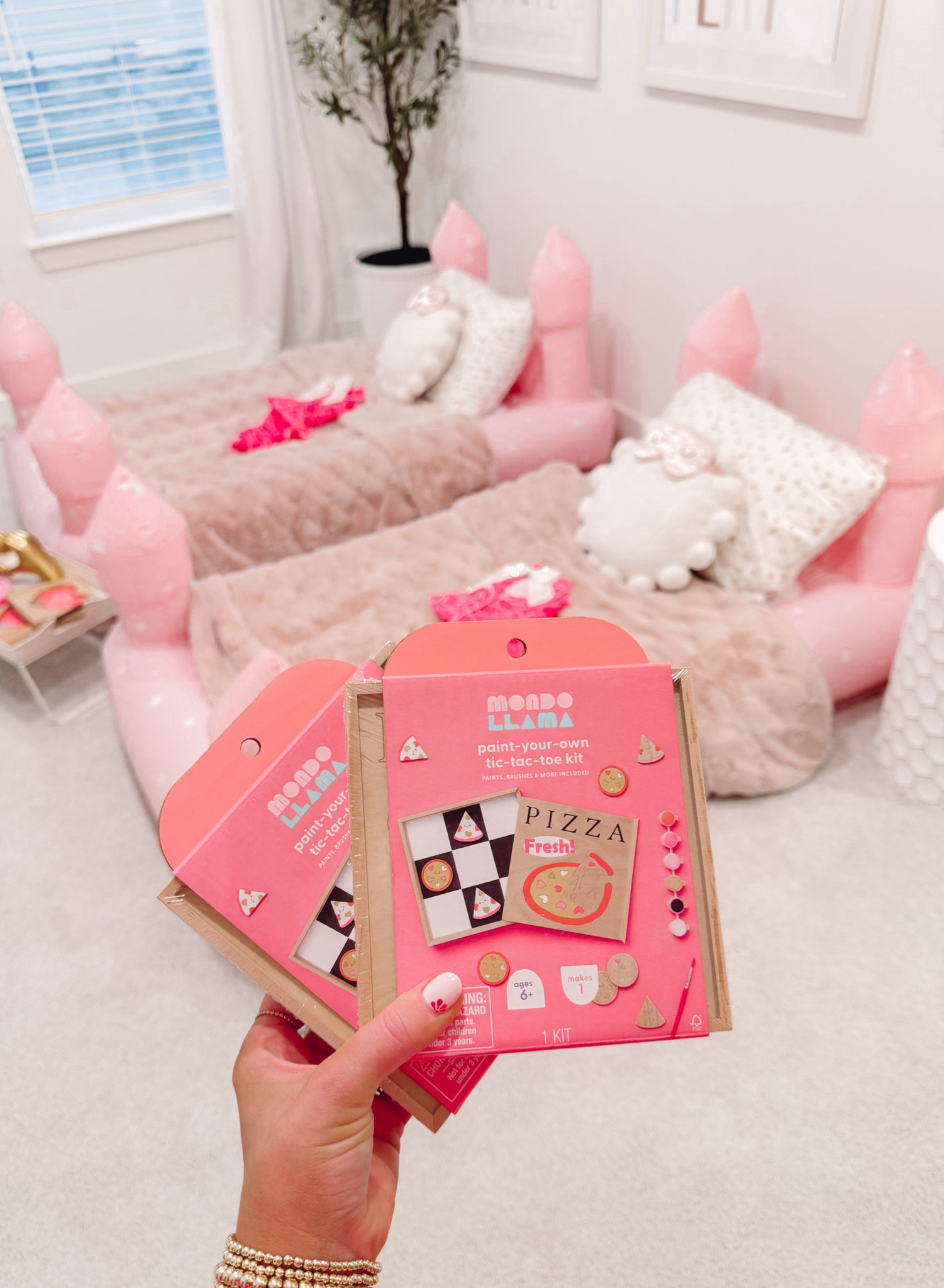 The cutest little $5 tic tac toe sets that are pizza boxes!! The girls painted these forever 😍 perfect play date activity!

#LTKKids #LTKSaleAlert #LTKFindsUnder50