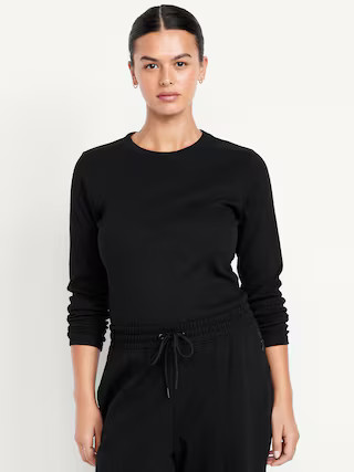 Snug Long-Sleeve Crew-Neck T-Shirt | Old Navy (US)