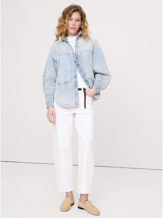 Oversized Denim Utility Pocket Shirt | Banana Republic (US)