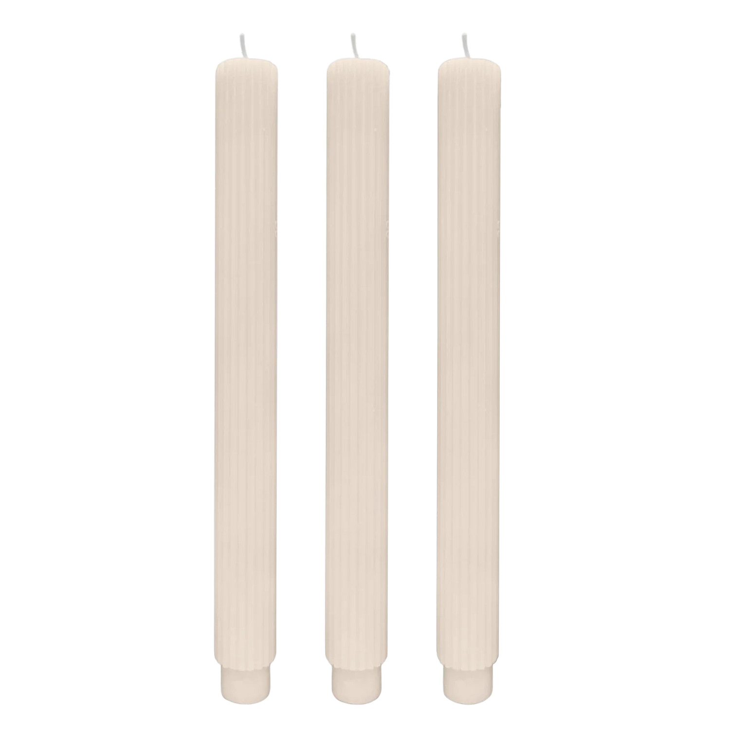 Fluted Taper Candles - 3 Pack | Eco Chic Home