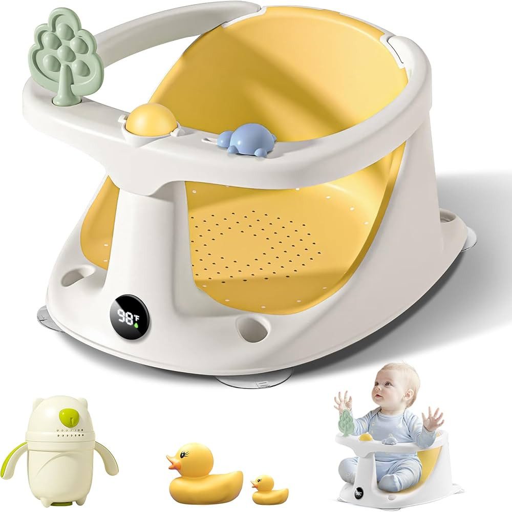 Baby Bath Seat for Babies 6 Months & Up, Non-Slip Toddler Bath Seat for Baby Sitting Up, Safe Bab... | Amazon (US)