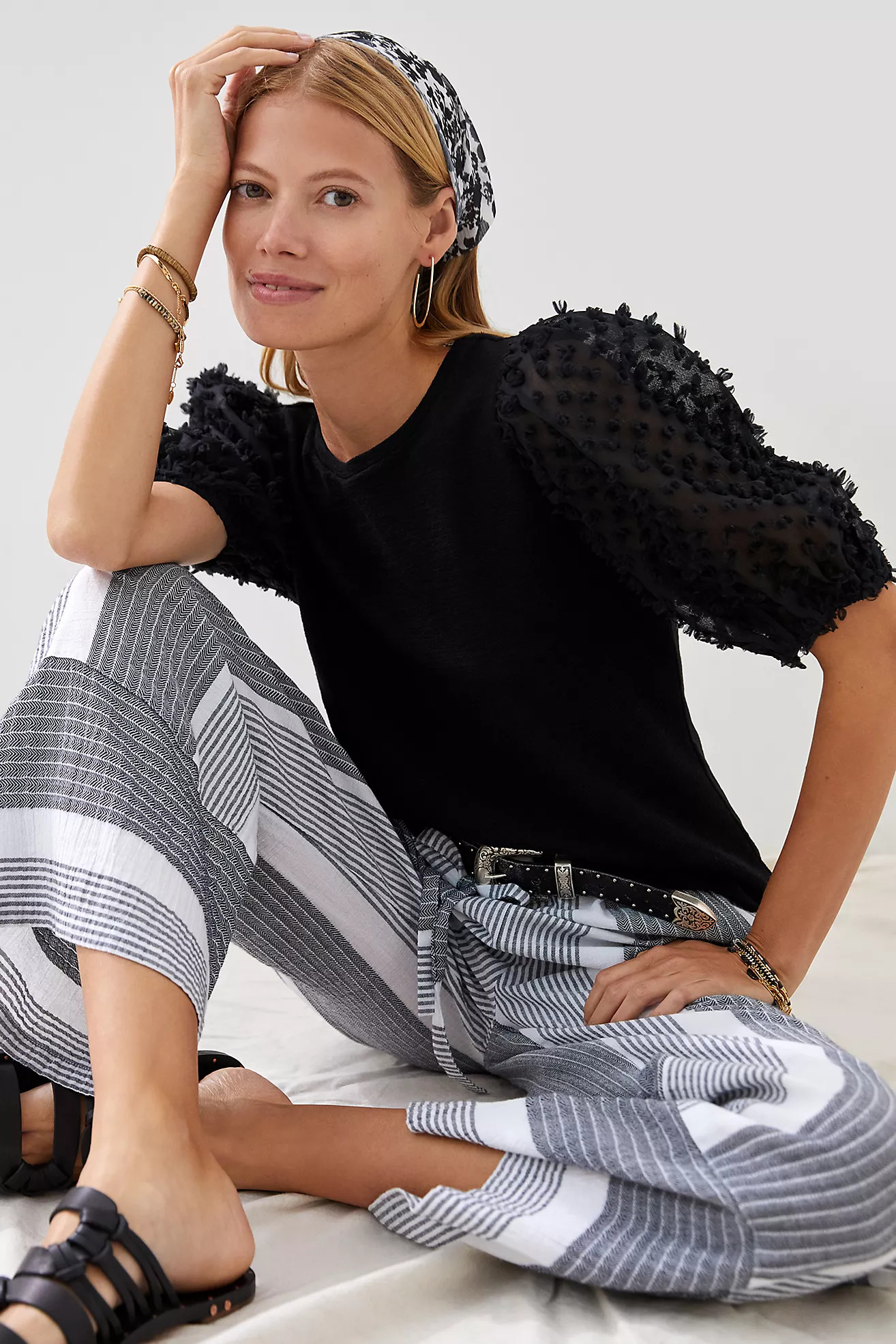 Maeve Woven Puff-Sleeve Top | Anthropologie (US)