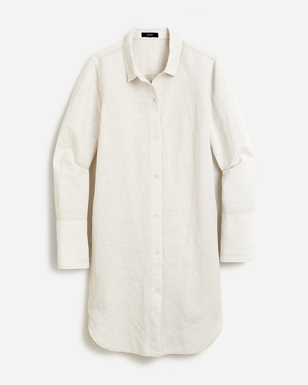 Long beach shirt in striped linen-cotton blend | J. Crew US