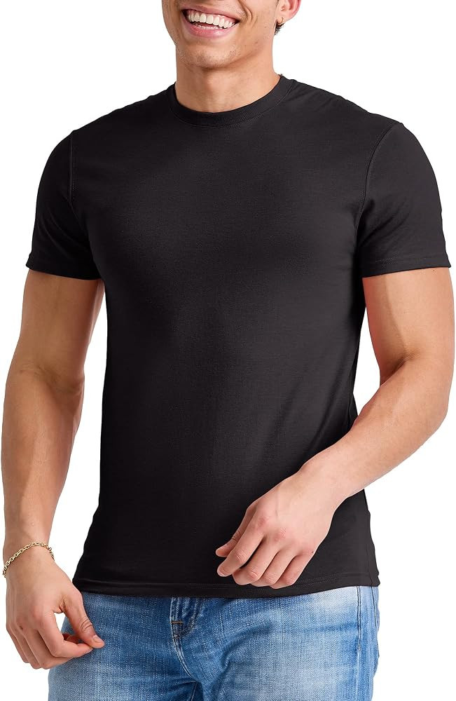 Hanes mens Originals Lightweight Tri-Blend Crewneck T-Shirts | Amazon (US)