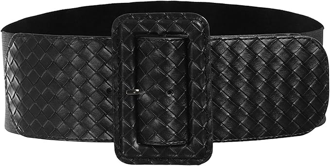 GRACE KARIN Women's Stretchy Belt 1950s 3 Inch Wide Elastic Belts | Amazon (US)